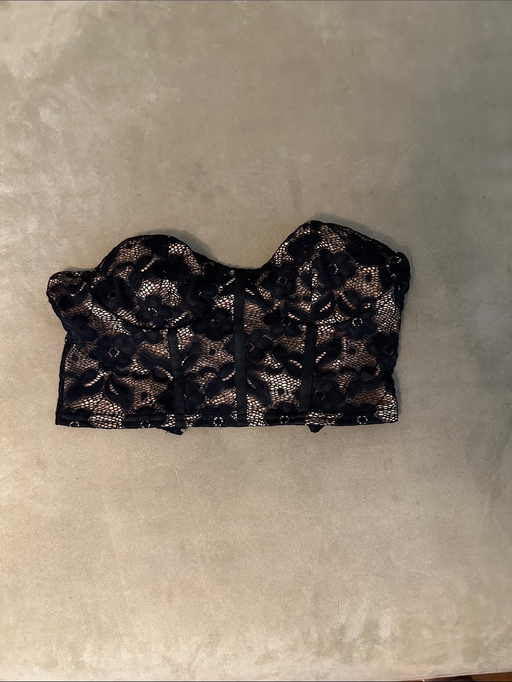 Lace corset style top